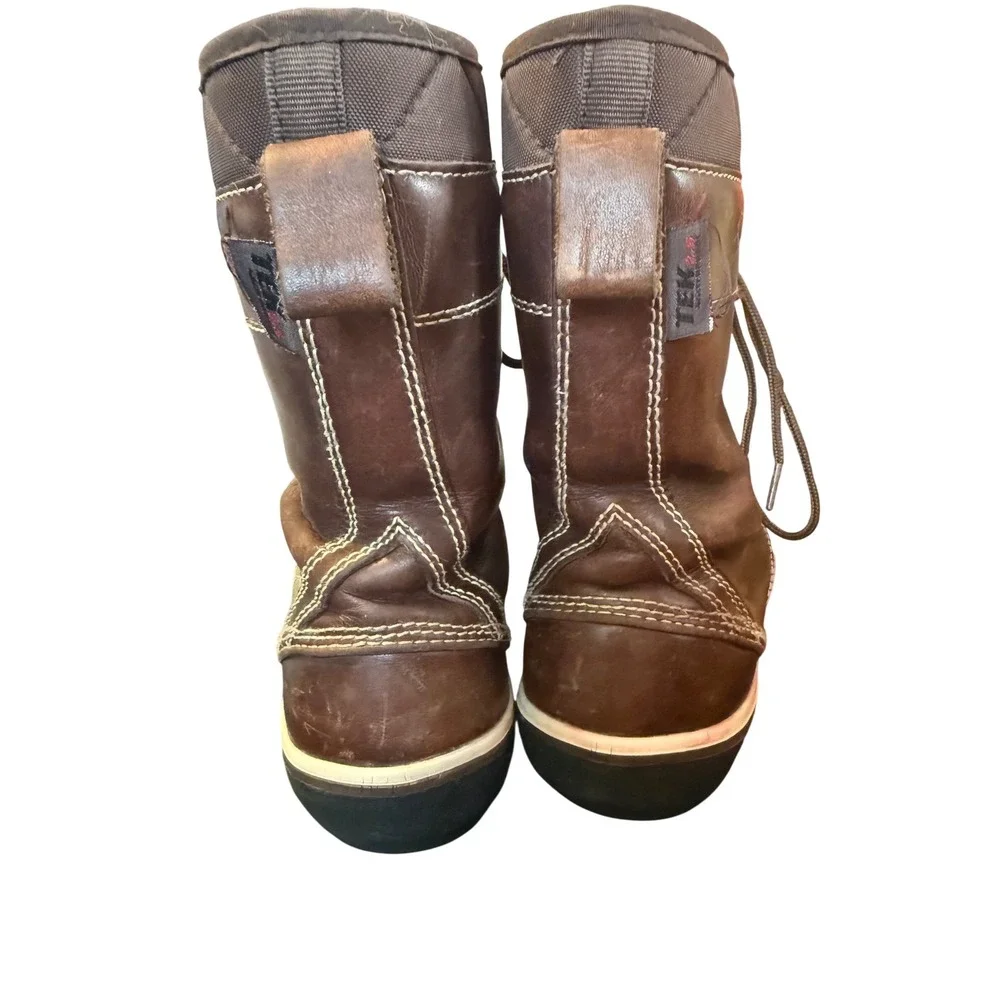 LL Bean Bar‎ Harbor Tek 2.5 Leather Duck Boots Brown Waterproof Womens 8 301344